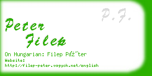 peter filep business card